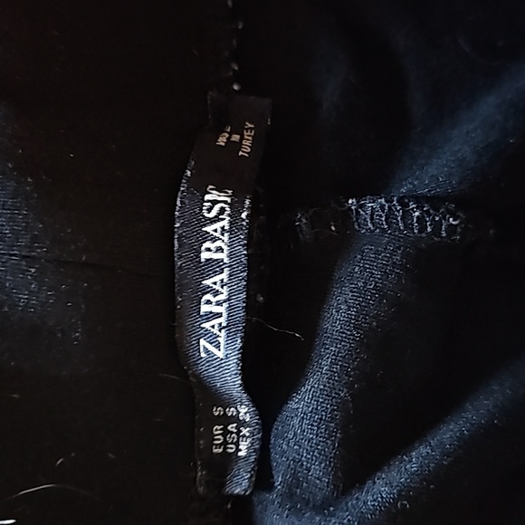 Zara High Rise Sailor Button Black Ponte Skinny Leggings Silver Buttons Size SM - Picture 7 of 8